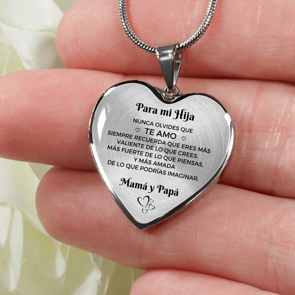 Collar con colgante Para mi Hija - De Mamá y Papá