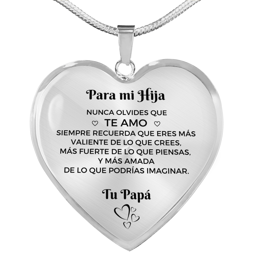 Collar con colgante Para mi Hija - De Papa o Mama