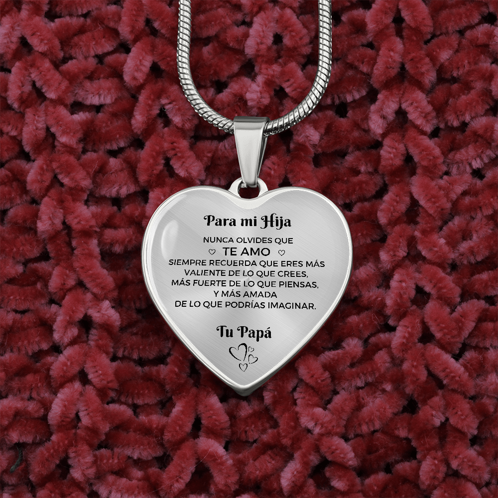 Collar con colgante Para mi Hija - De Papa o Mama