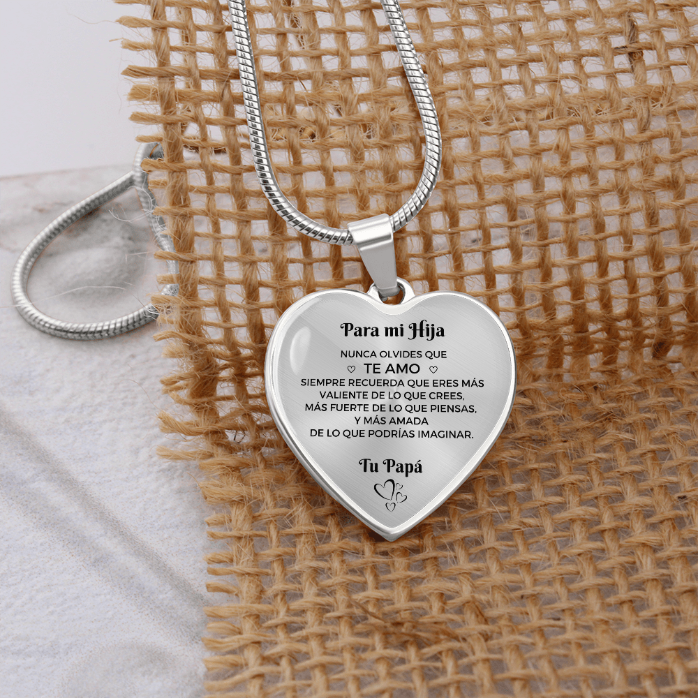 Collar con colgante Para mi Hija - De Papa o Mama