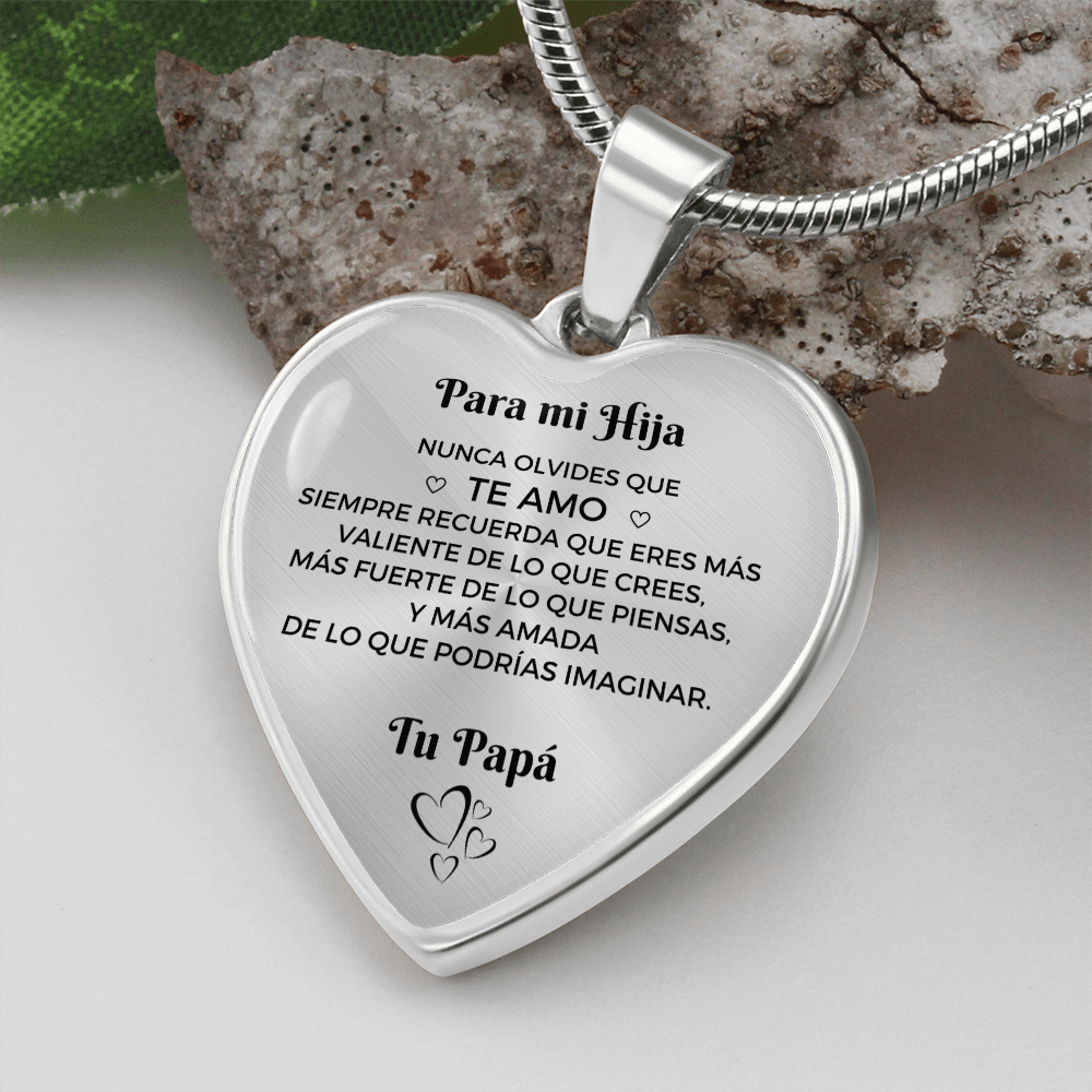 Collar con colgante Para mi Hija - De Papa o Mama