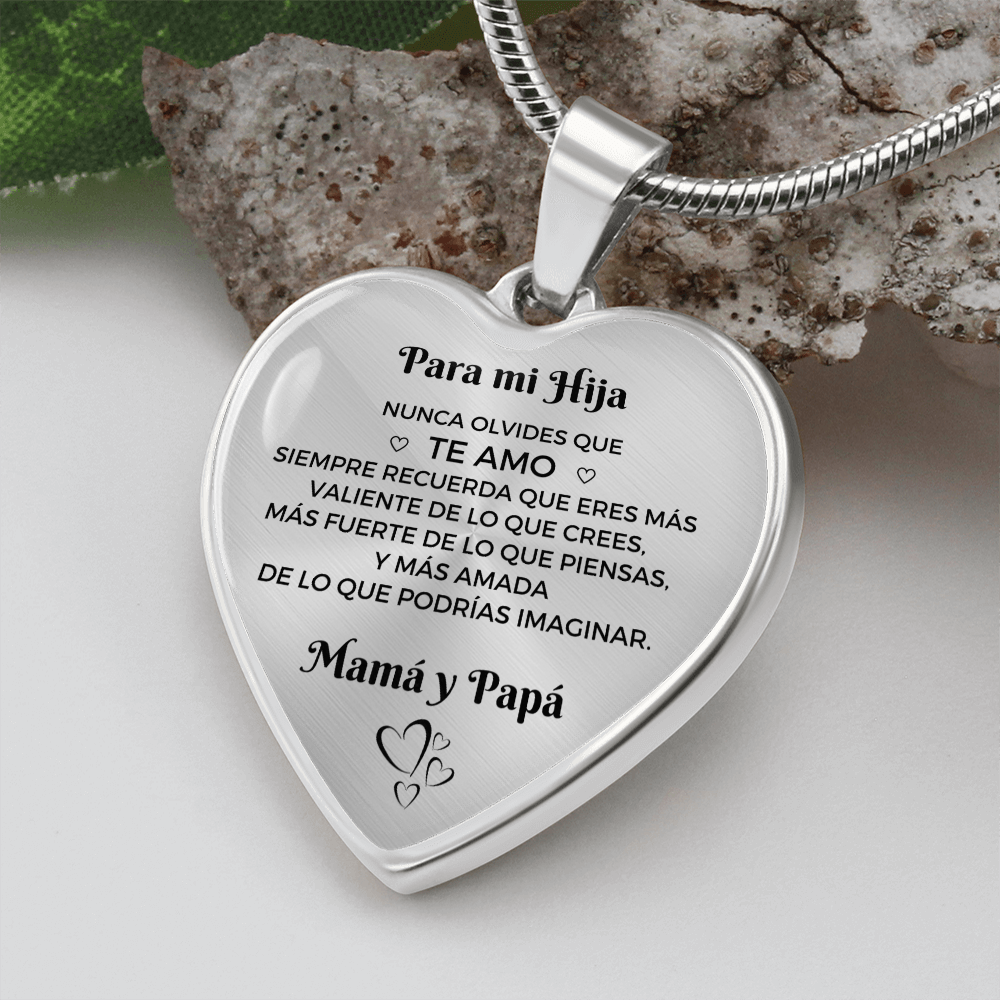 Collar con colgante Para mi Hija - De Mamá y Papá