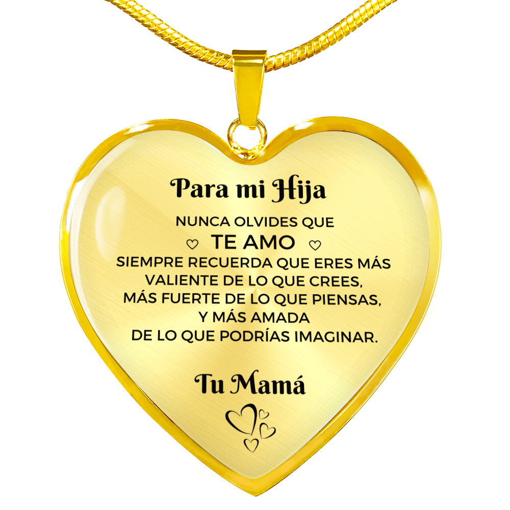 Collar con colgante Para mi Hija - De Papa o Mama