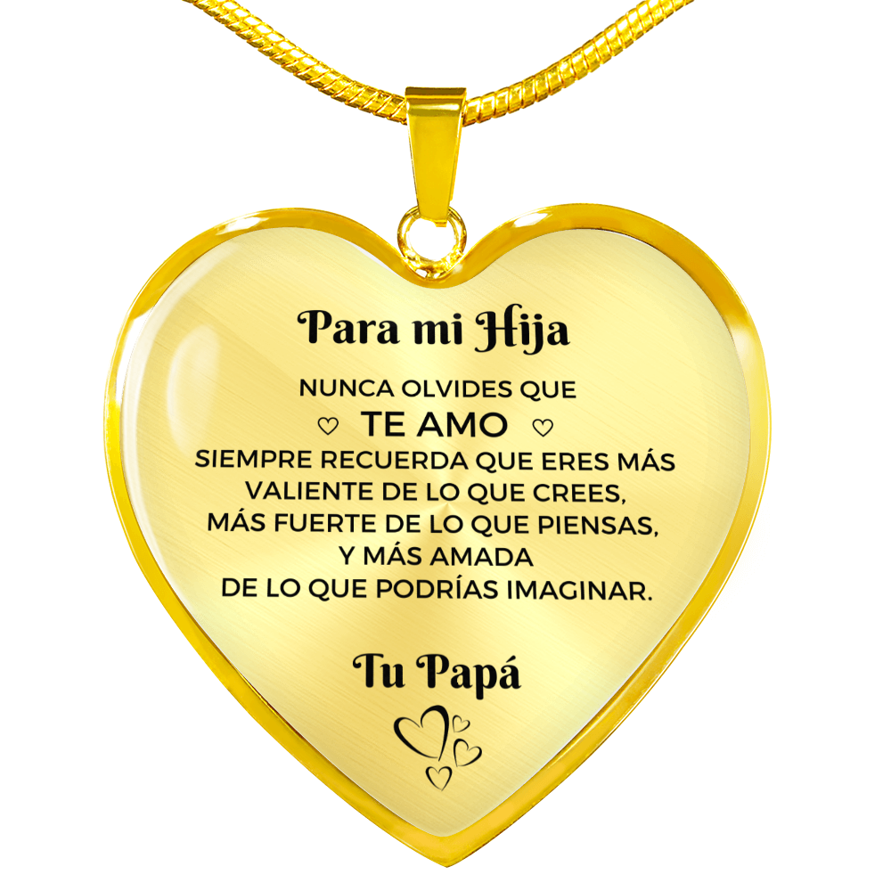 Collar con colgante Para mi Hija - De Papa o Mama