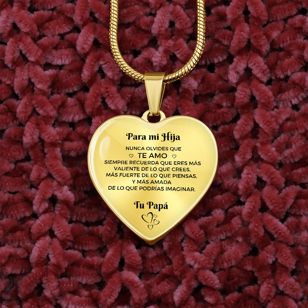 Collar con colgante Para mi Hija - De Papa o Mama