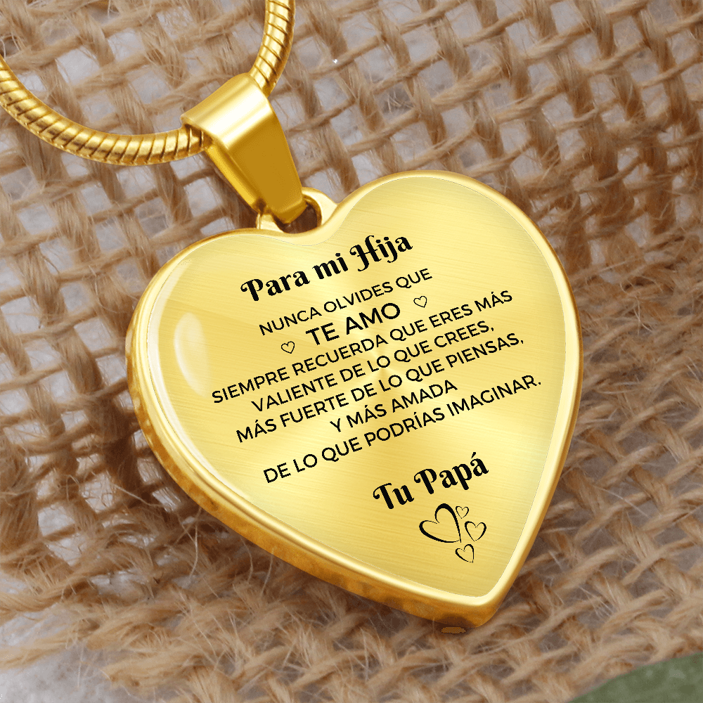 Collar con colgante Para mi Hija - De Papa o Mama