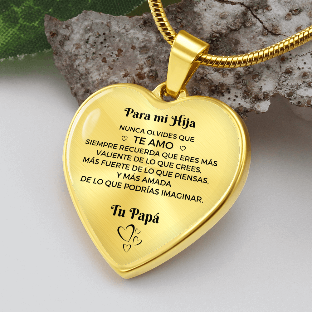 Collar con colgante Para mi Hija - De Papa o Mama