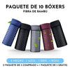 Kit 10 Boxers de Fibra de Bambú Box Hero - Paga 5 y llévate 10