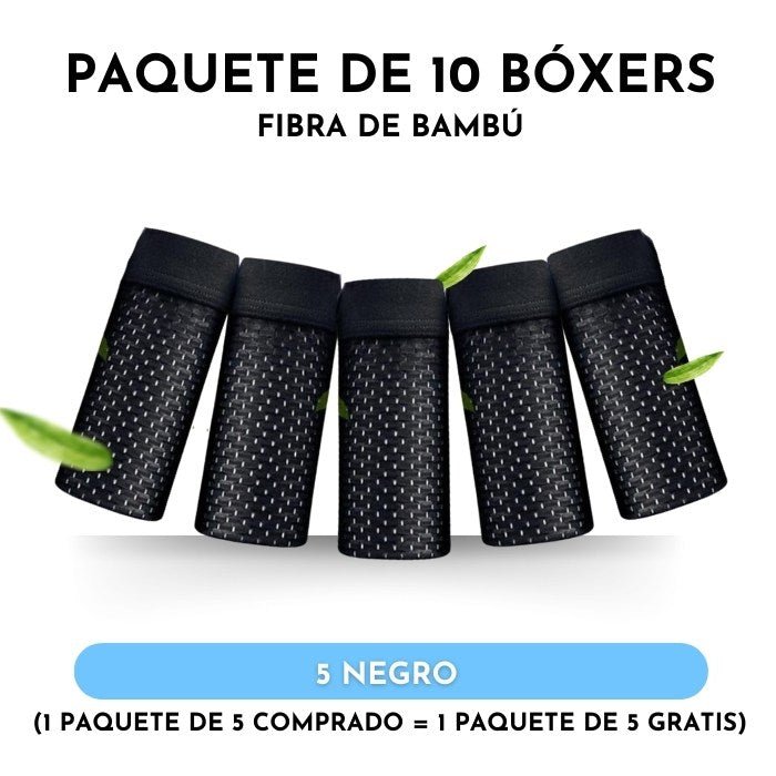 Kit 10 Boxers de Fibra de Bambú Box Hero - Paga 5 y llévate 10