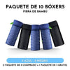 Kit 10 Boxers de Fibra de Bambú Box Hero - Paga 5 y llévate 10