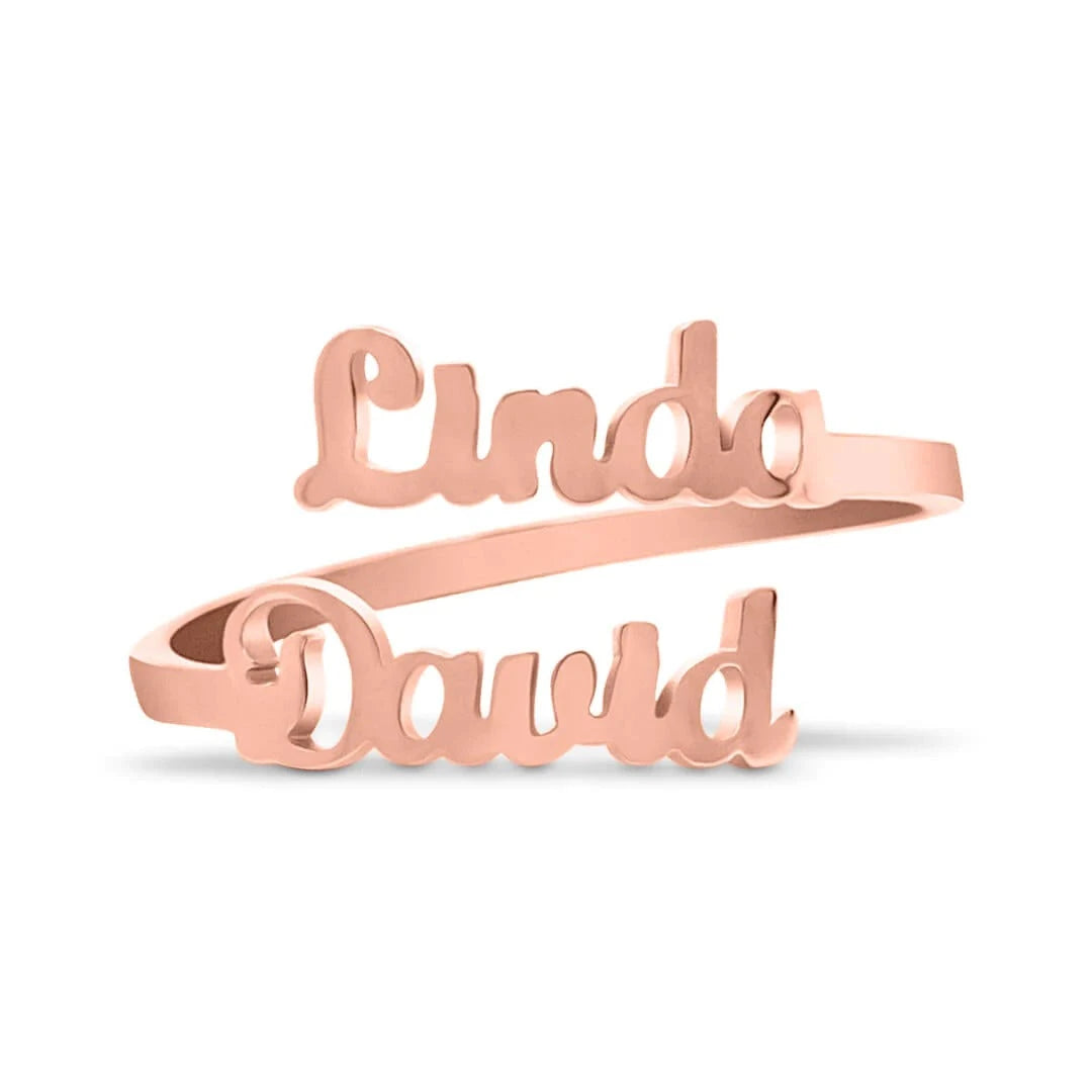 Anillo personalizado con doble nombre - Moroveta