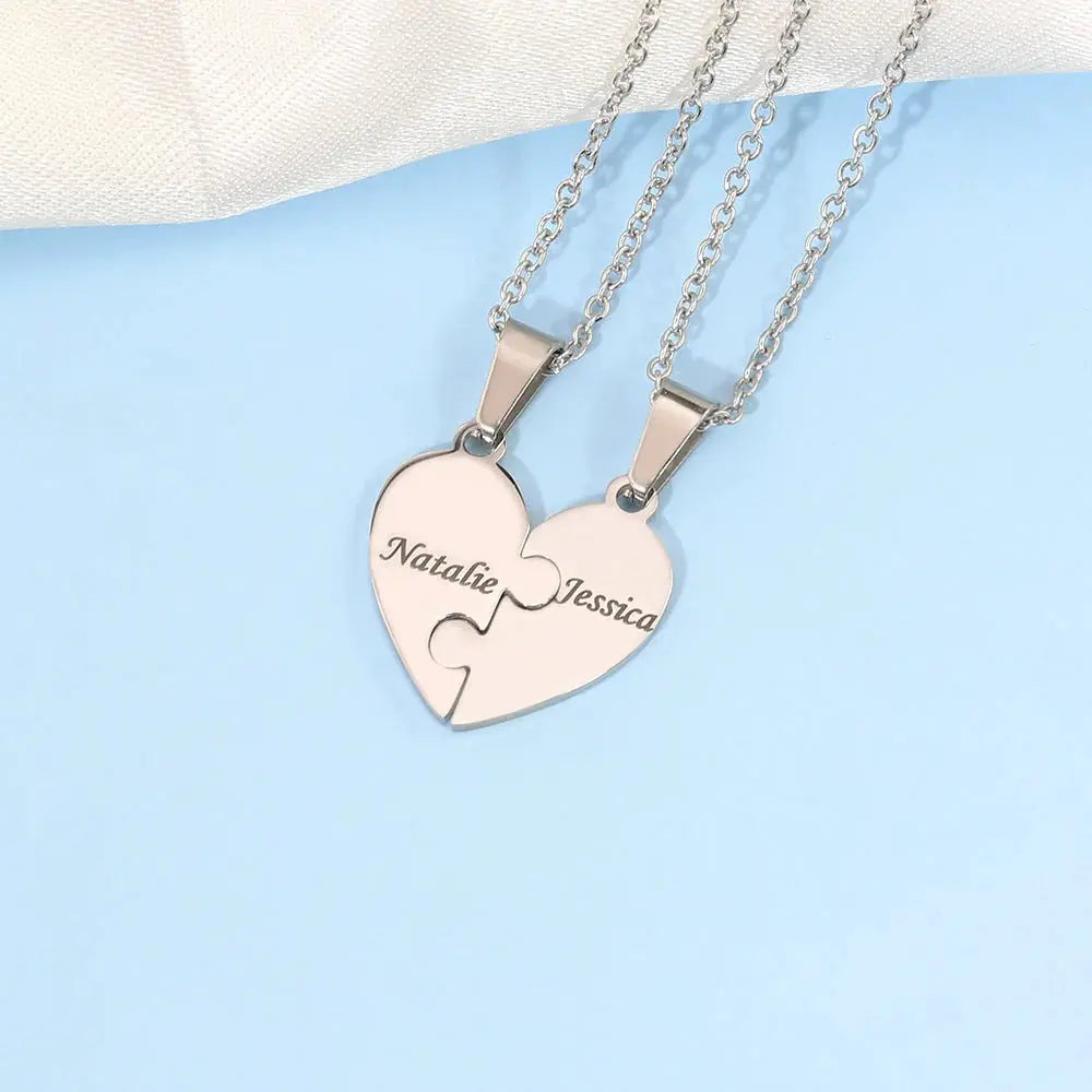 Collar o llavero personalizado de piezas de rompecabezas - Moroveta