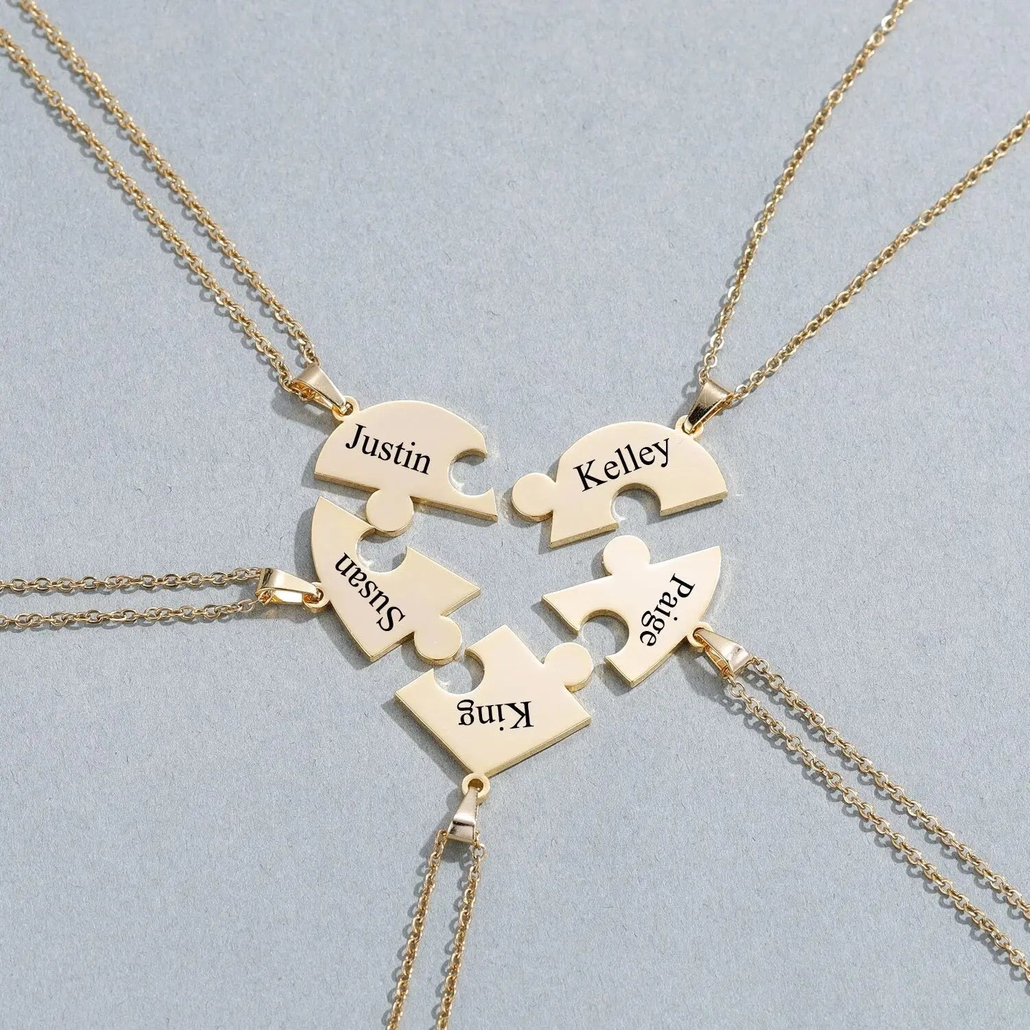 Collar o llavero personalizado de piezas de rompecabezas - Moroveta