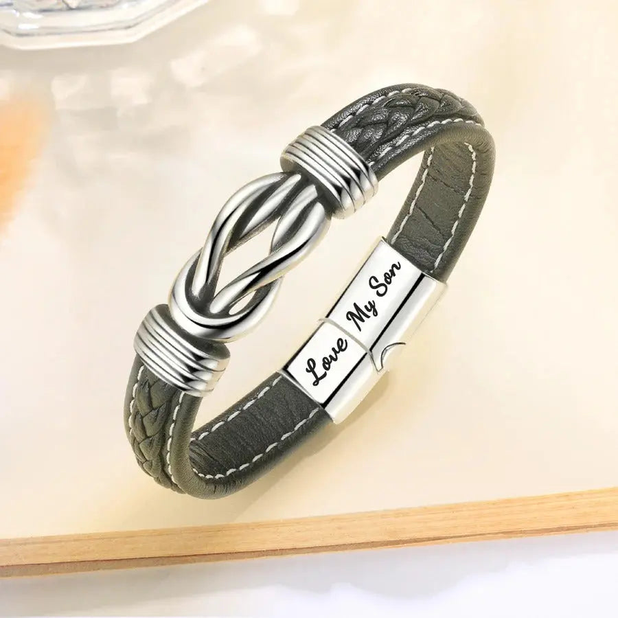 Pulsera de cuero "Madre e hijo unidos para siempre" - Moroveta