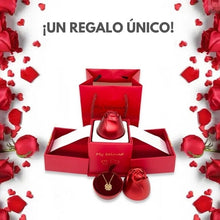 Cargar imagen en el visor de la galería, Collar en forma de corazón de cuatro hojas (caja de regalo rosa incluida)