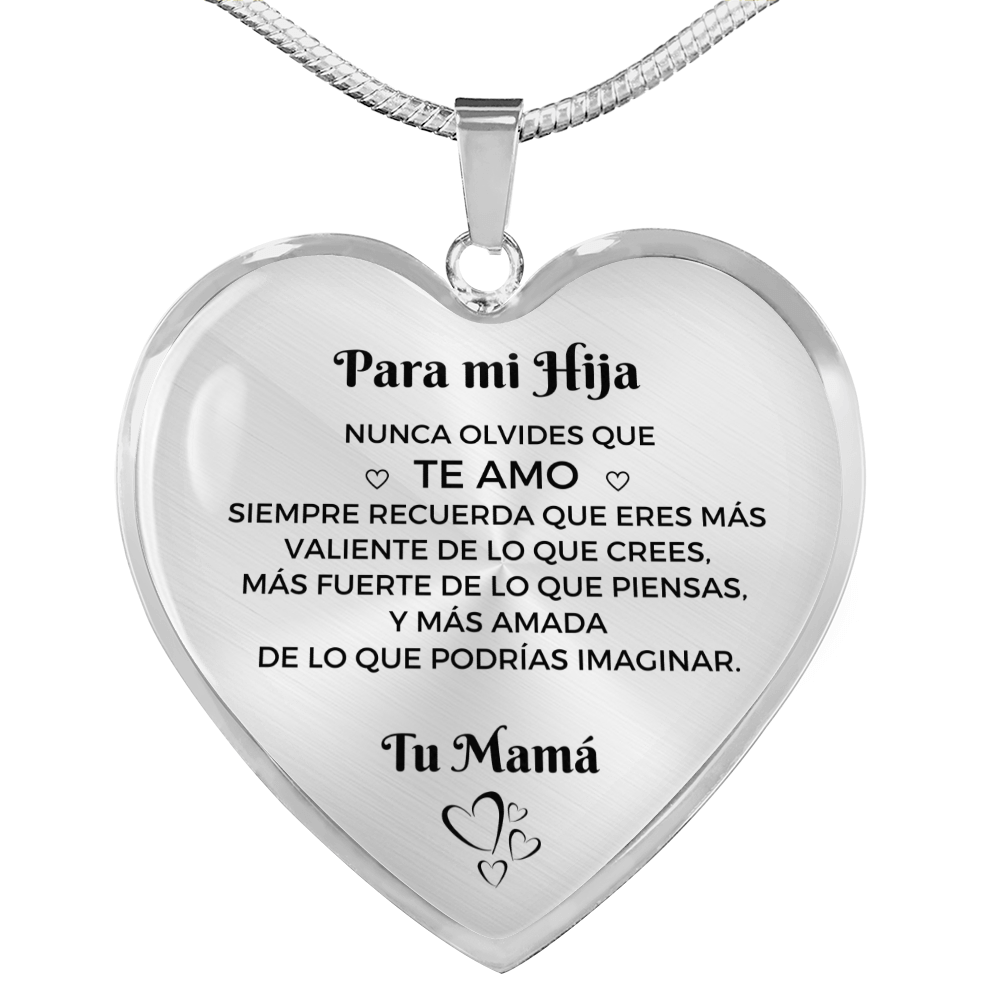 Collar con colgante Para mi Hija - De Papa o Mama