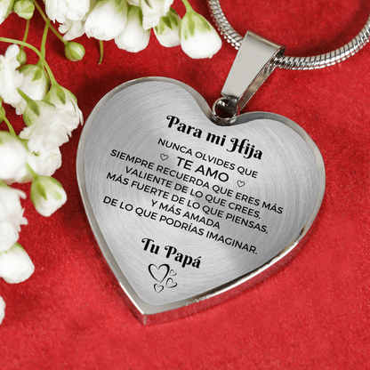 Collar con colgante Para mi Hija - De Papa o Mama