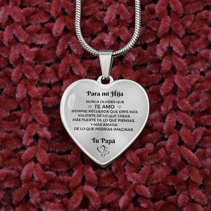 Collar con colgante Para mi Hija - De Papa o Mama